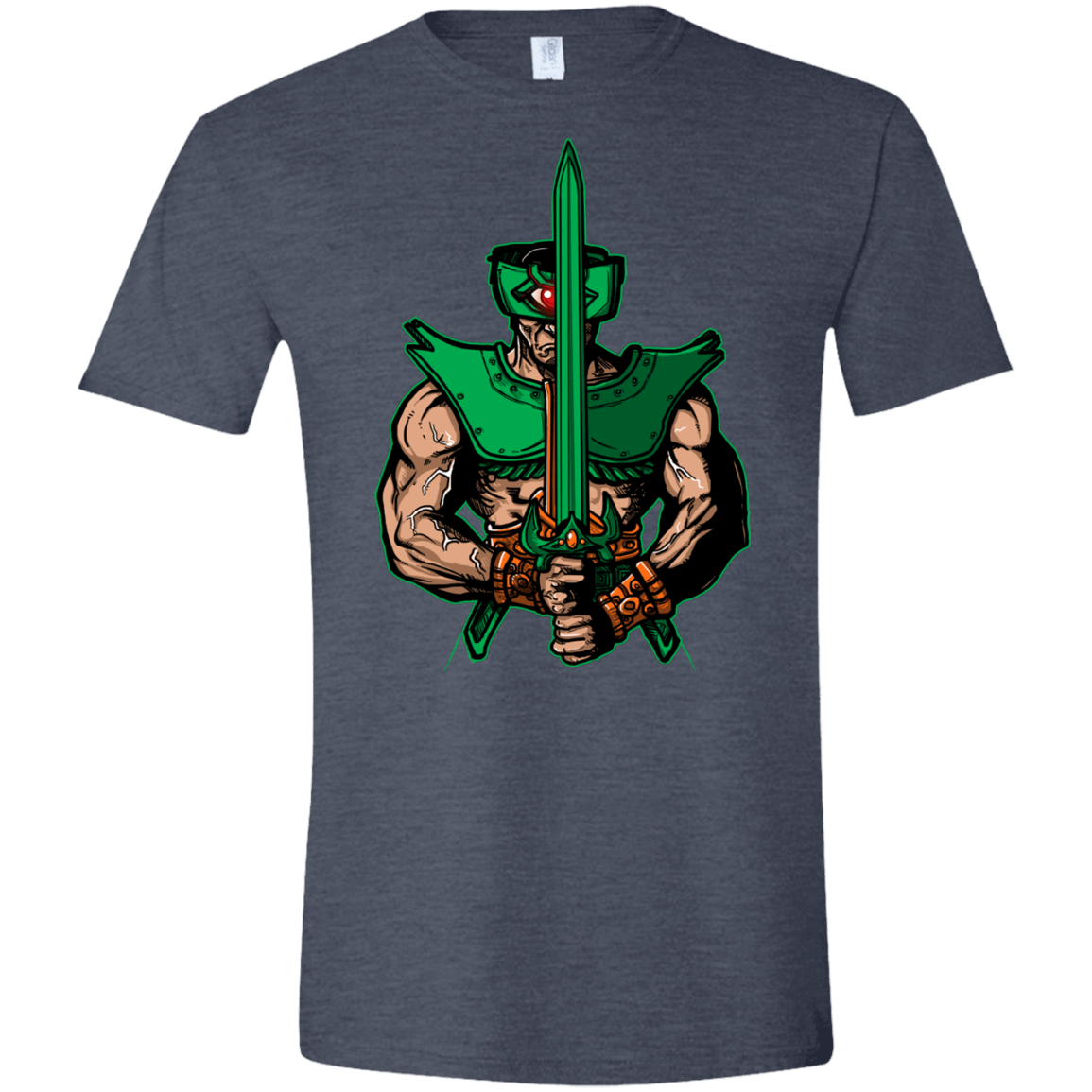 T-Shirts Heather Navy / S Evil Eye Men's Semi-Fitted Softstyle