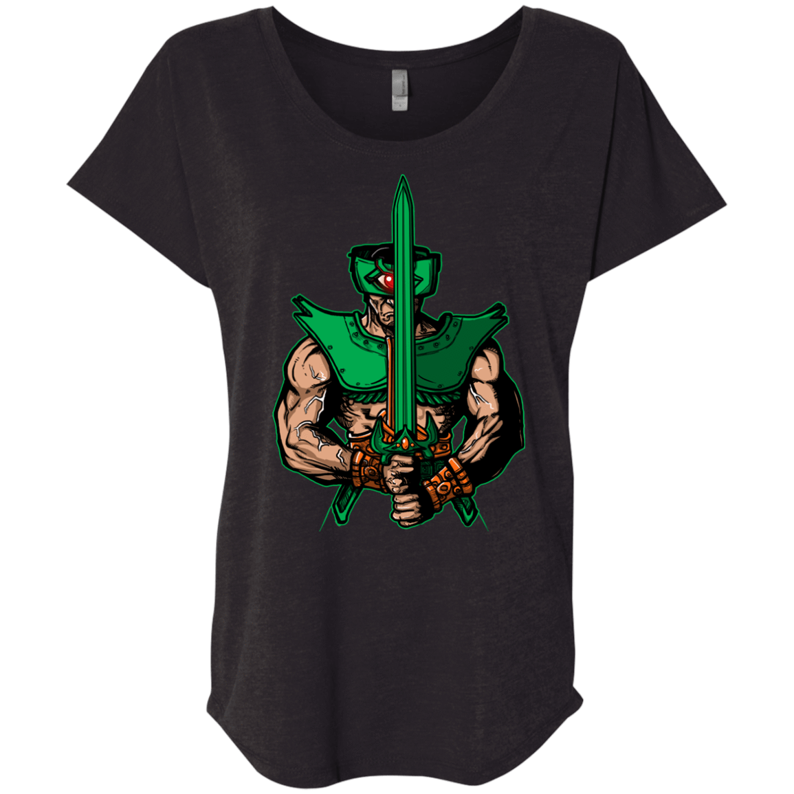 T-Shirts Vintage Black / X-Small Evil Eye Triblend Dolman Sleeve