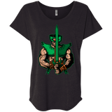 T-Shirts Vintage Black / X-Small Evil Eye Triblend Dolman Sleeve