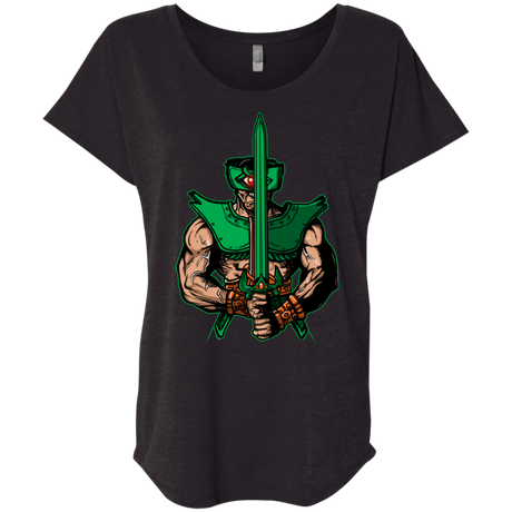 T-Shirts Vintage Black / X-Small Evil Eye Triblend Dolman Sleeve