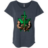 T-Shirts Vintage Navy / X-Small Evil Eye Triblend Dolman Sleeve