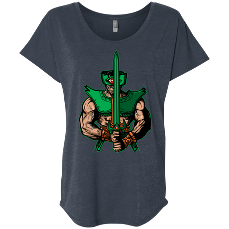 T-Shirts Vintage Navy / X-Small Evil Eye Triblend Dolman Sleeve