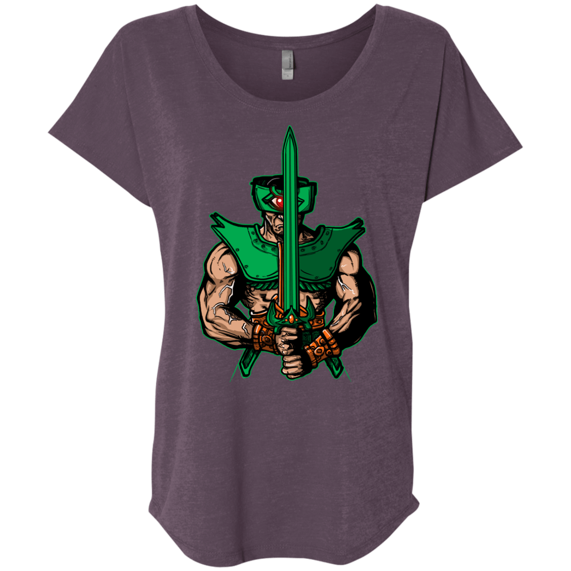 T-Shirts Vintage Purple / X-Small Evil Eye Triblend Dolman Sleeve