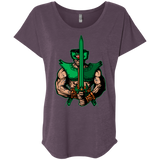 T-Shirts Vintage Purple / X-Small Evil Eye Triblend Dolman Sleeve