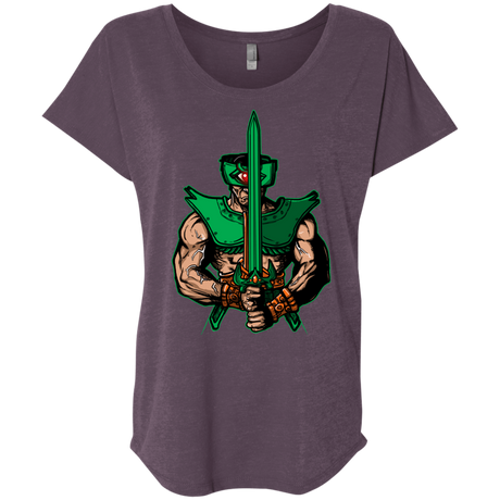 T-Shirts Vintage Purple / X-Small Evil Eye Triblend Dolman Sleeve