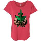 T-Shirts Vintage Red / X-Small Evil Eye Triblend Dolman Sleeve