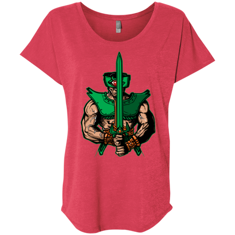 T-Shirts Vintage Red / X-Small Evil Eye Triblend Dolman Sleeve