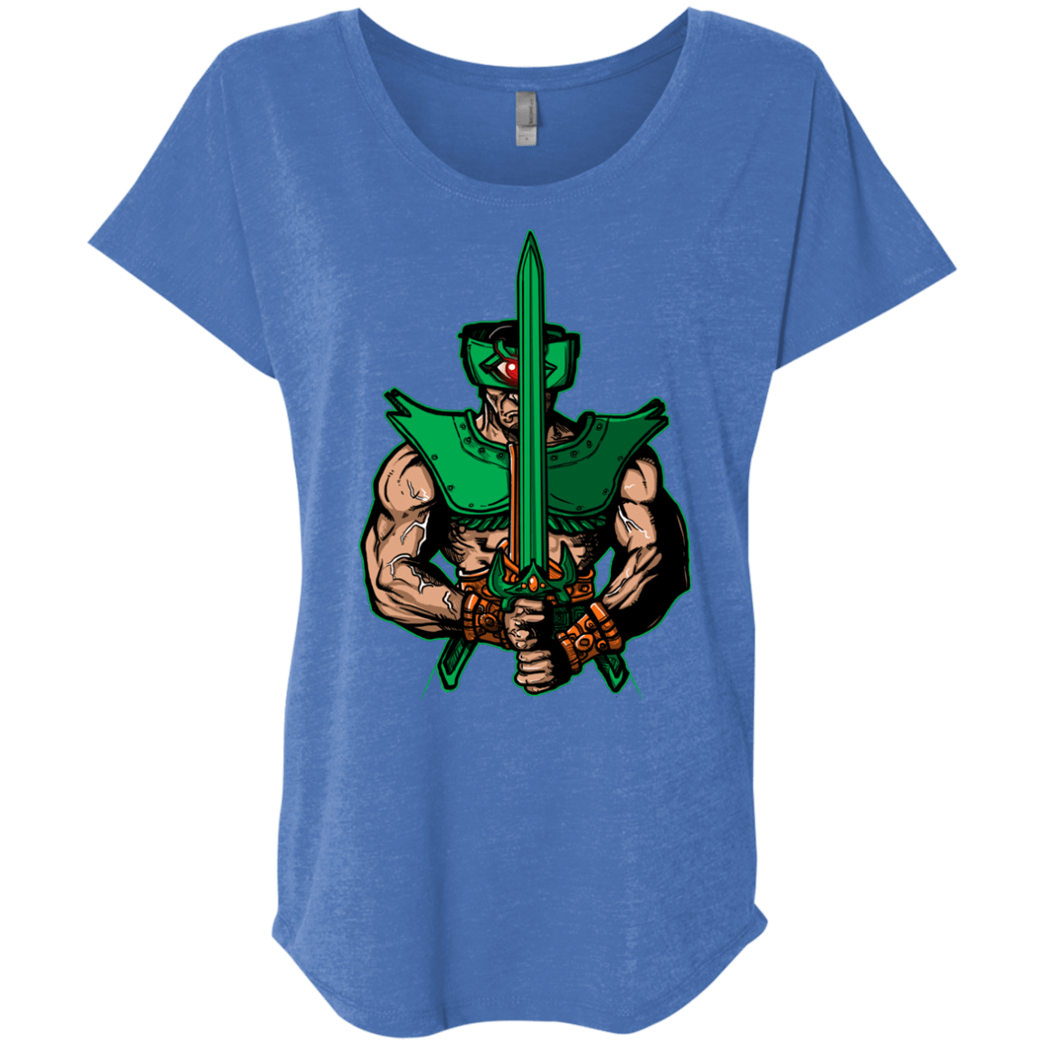 T-Shirts Vintage Royal / X-Small Evil Eye Triblend Dolman Sleeve