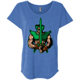 T-Shirts Vintage Royal / X-Small Evil Eye Triblend Dolman Sleeve