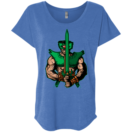 T-Shirts Vintage Royal / X-Small Evil Eye Triblend Dolman Sleeve