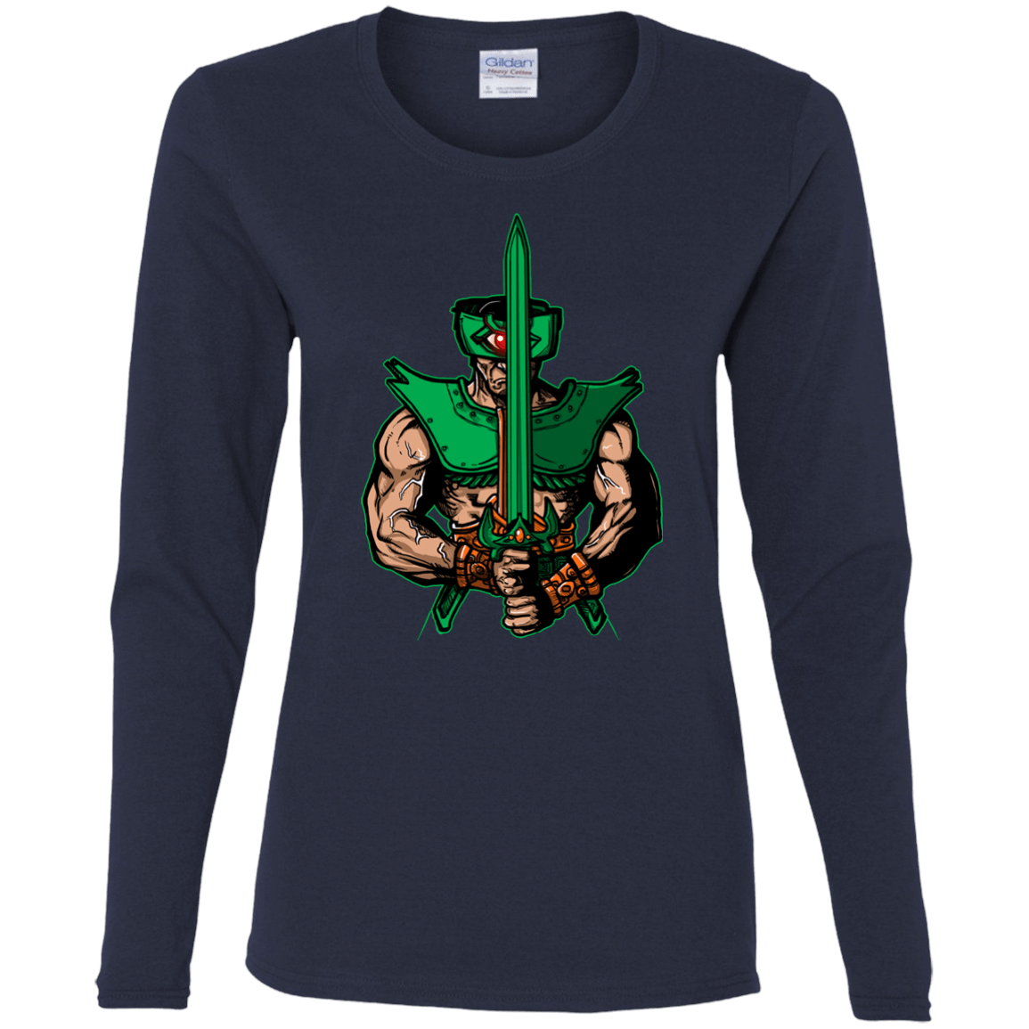 T-Shirts Navy / S Evil Eye Women's Long Sleeve T-Shirt