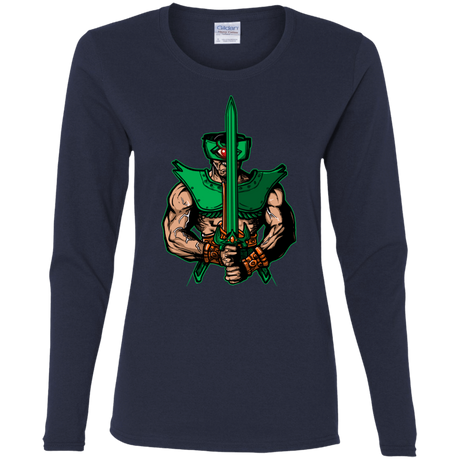 T-Shirts Navy / S Evil Eye Women's Long Sleeve T-Shirt