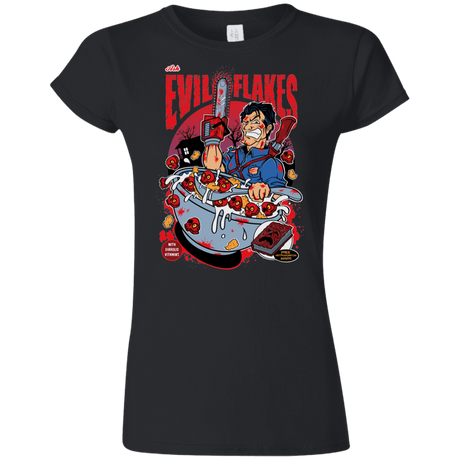 T-Shirts Black / S Evil Flakes Junior Slimmer-Fit T-Shirt