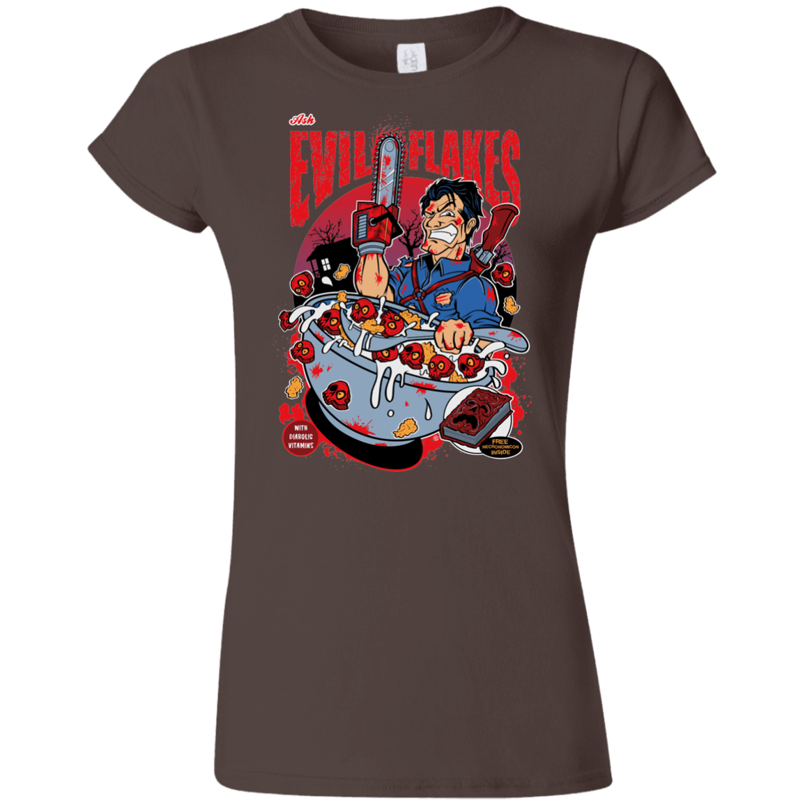 T-Shirts Dark Chocolate / S Evil Flakes Junior Slimmer-Fit T-Shirt