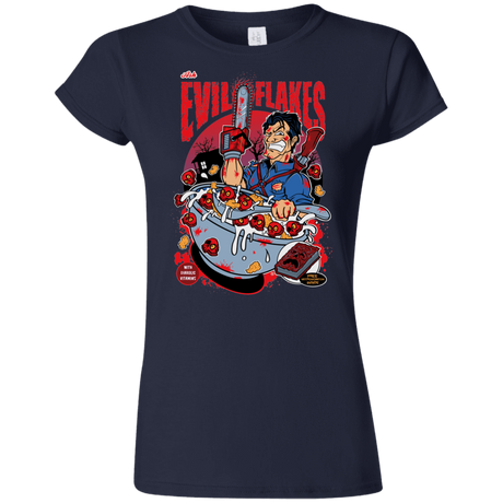 T-Shirts Navy / S Evil Flakes Junior Slimmer-Fit T-Shirt