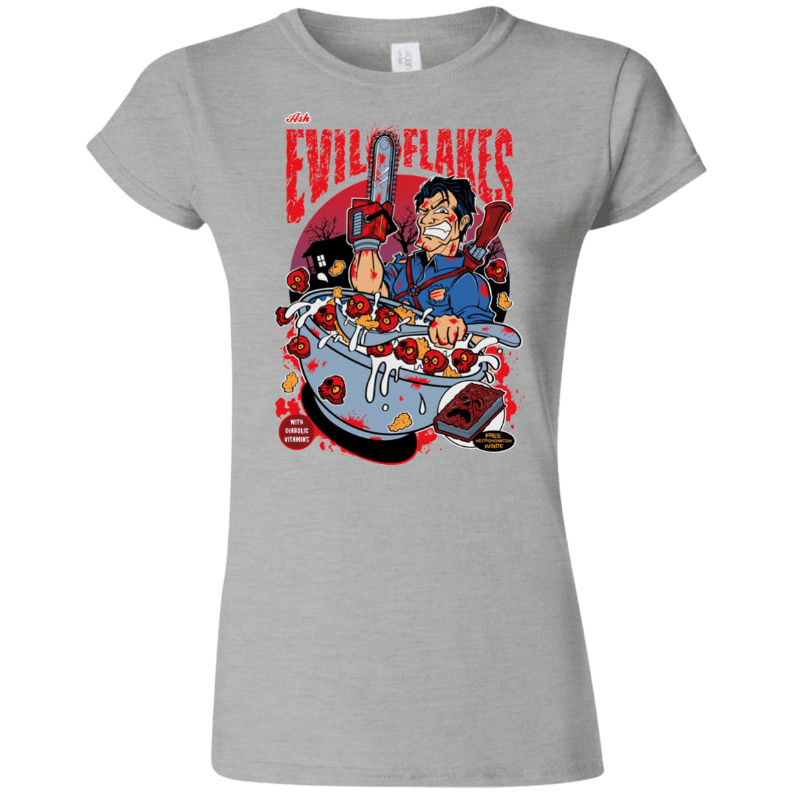 T-Shirts Sport Grey / S Evil Flakes Junior Slimmer-Fit T-Shirt