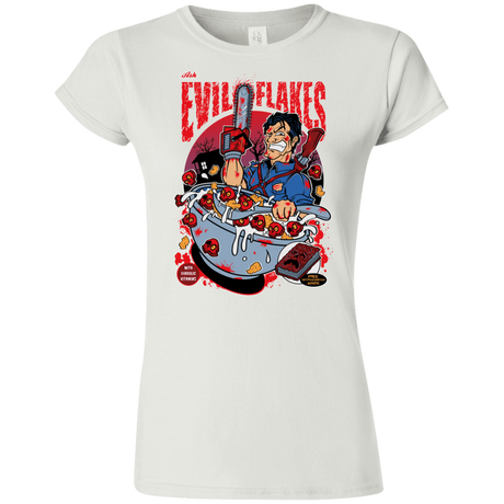 T-Shirts White / S Evil Flakes Junior Slimmer-Fit T-Shirt