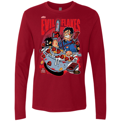 T-Shirts Cardinal / S Evil Flakes Men's Premium Long Sleeve