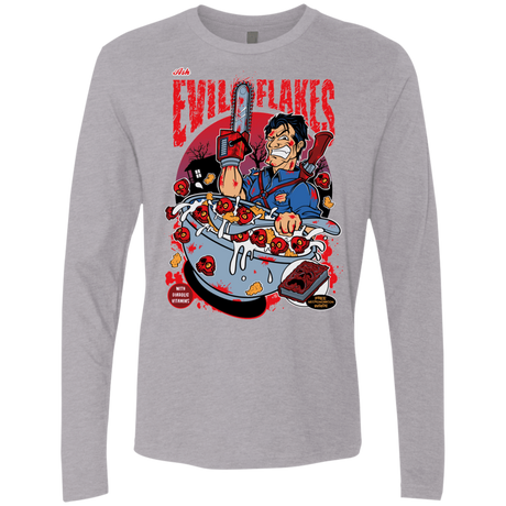 T-Shirts Heather Grey / S Evil Flakes Men's Premium Long Sleeve