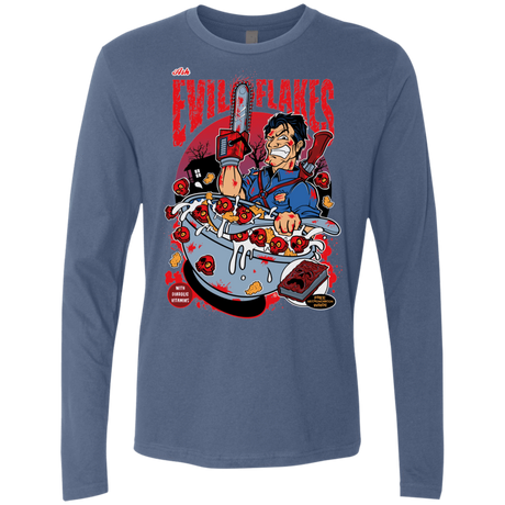 T-Shirts Indigo / S Evil Flakes Men's Premium Long Sleeve