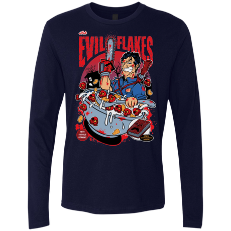T-Shirts Midnight Navy / S Evil Flakes Men's Premium Long Sleeve