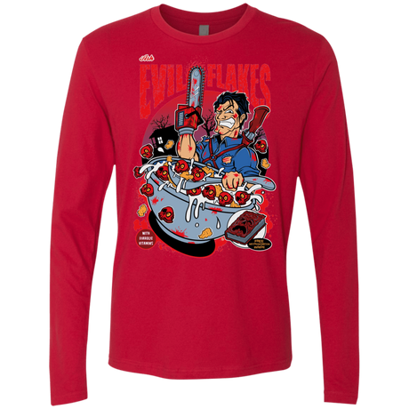 T-Shirts Red / S Evil Flakes Men's Premium Long Sleeve