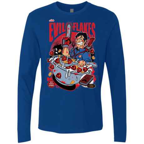 T-Shirts Royal / S Evil Flakes Men's Premium Long Sleeve