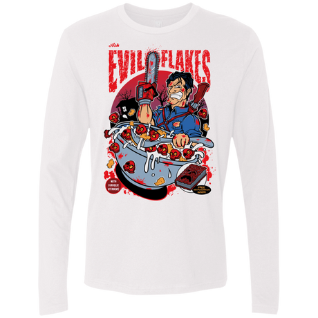 T-Shirts White / S Evil Flakes Men's Premium Long Sleeve