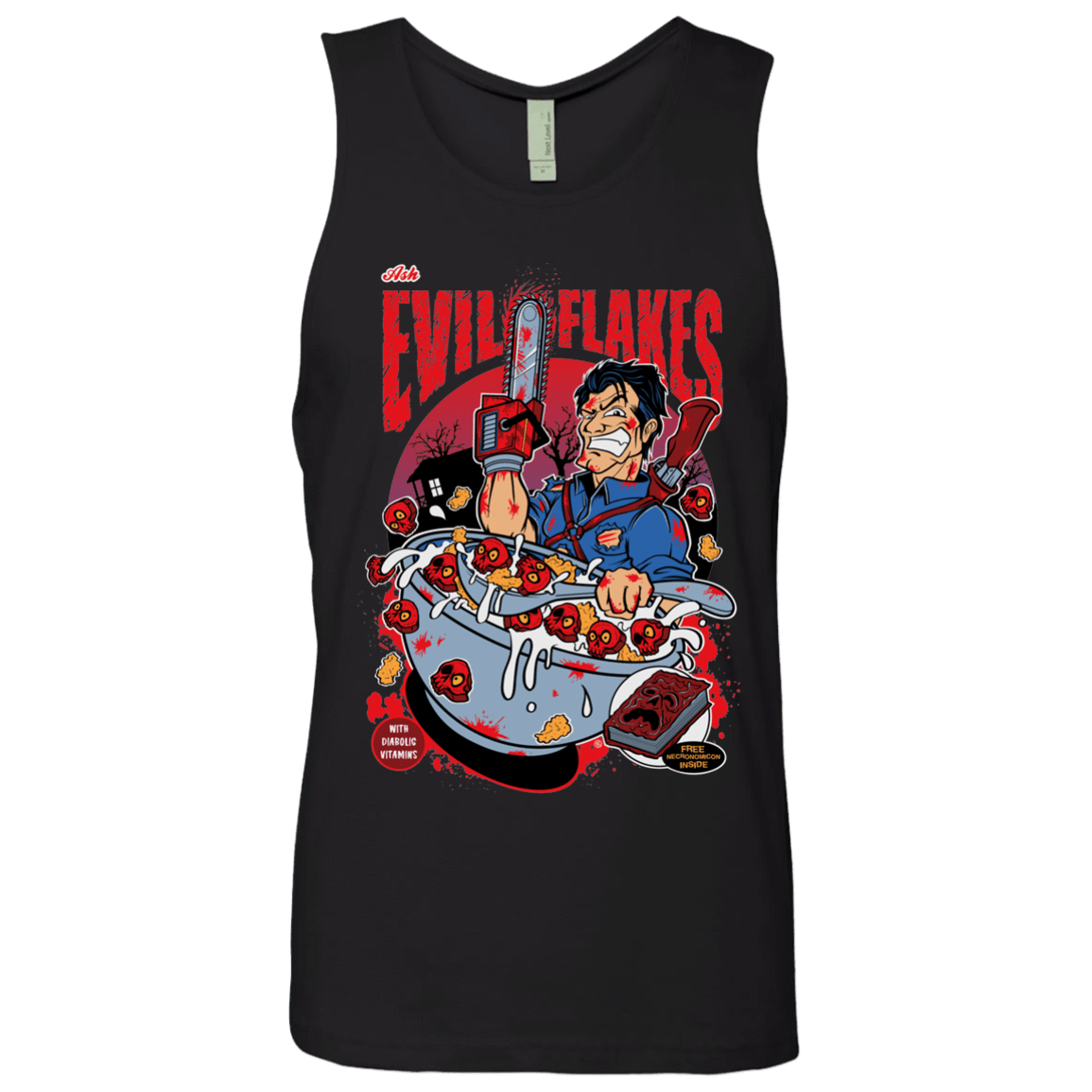 T-Shirts Black / S Evil Flakes Men's Premium Tank Top