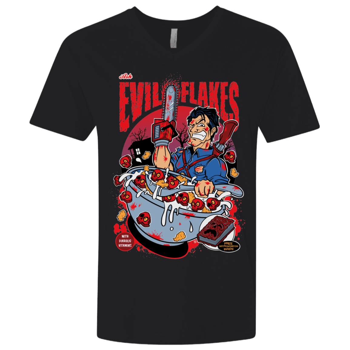 T-Shirts Black / X-Small Evil Flakes Men's Premium V-Neck