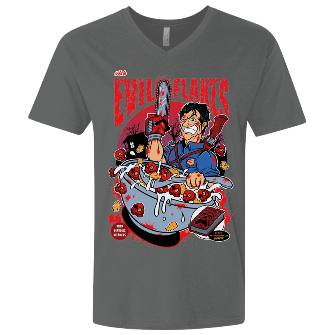 T-Shirts Heavy Metal / X-Small Evil Flakes Men's Premium V-Neck