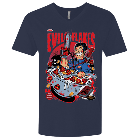T-Shirts Midnight Navy / X-Small Evil Flakes Men's Premium V-Neck