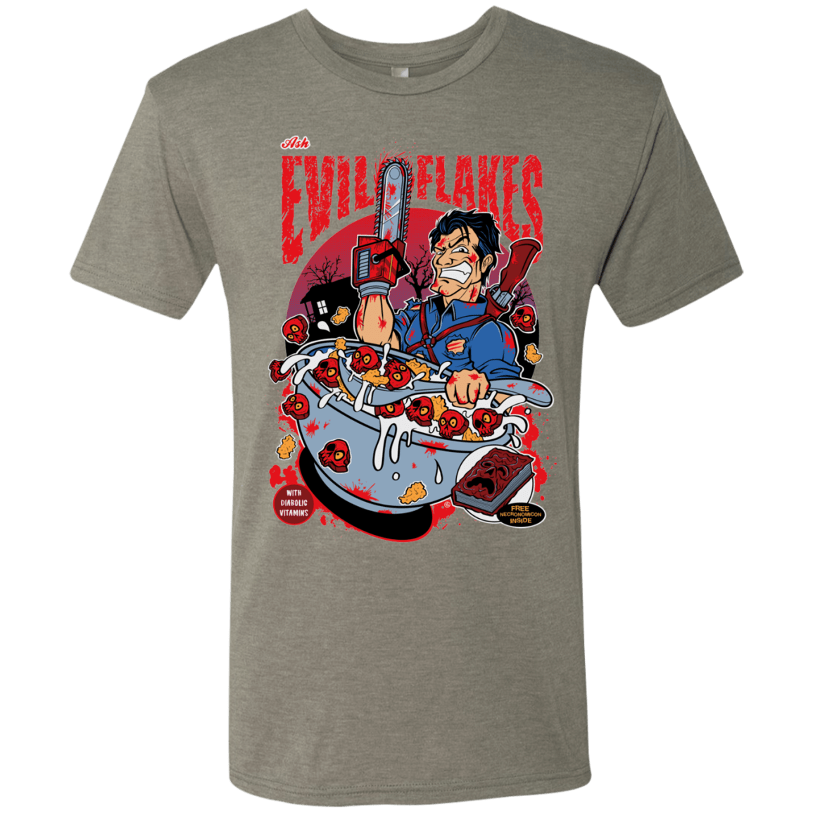 T-Shirts Venetian Grey / S Evil Flakes Men's Triblend T-Shirt