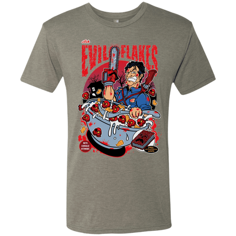 T-Shirts Venetian Grey / S Evil Flakes Men's Triblend T-Shirt