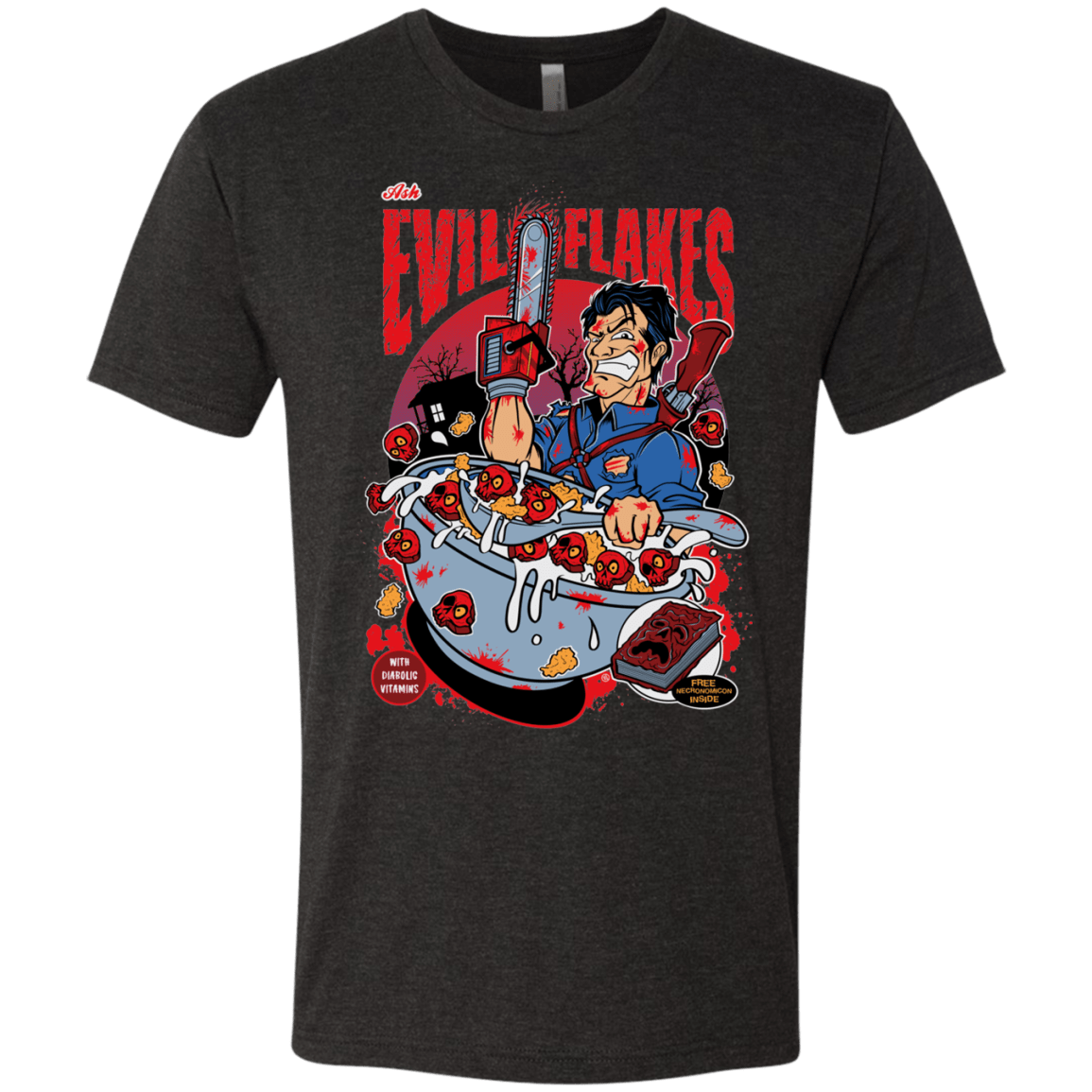 T-Shirts Vintage Black / S Evil Flakes Men's Triblend T-Shirt