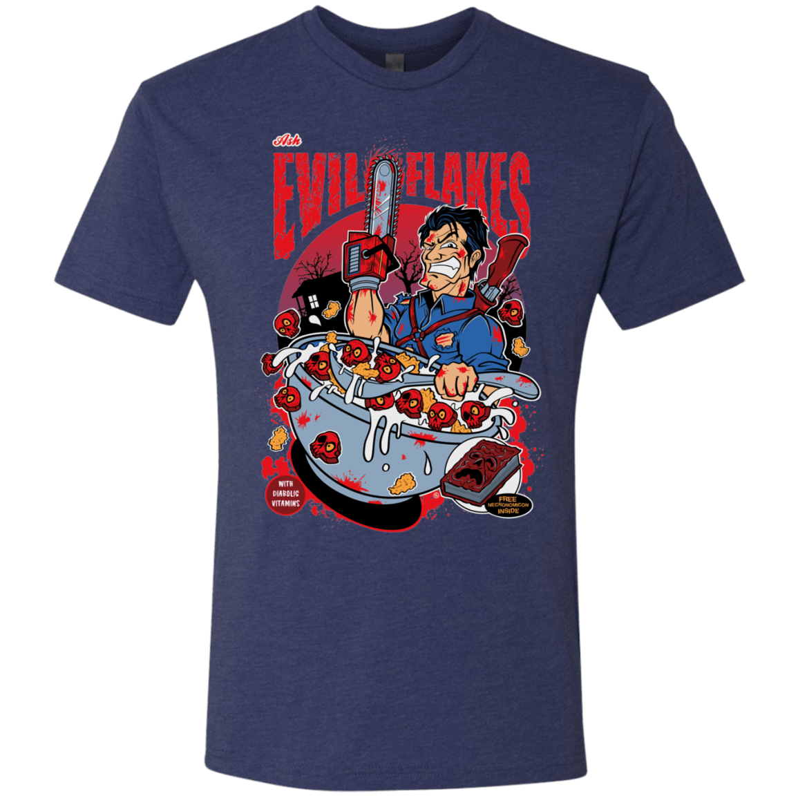 T-Shirts Vintage Navy / S Evil Flakes Men's Triblend T-Shirt