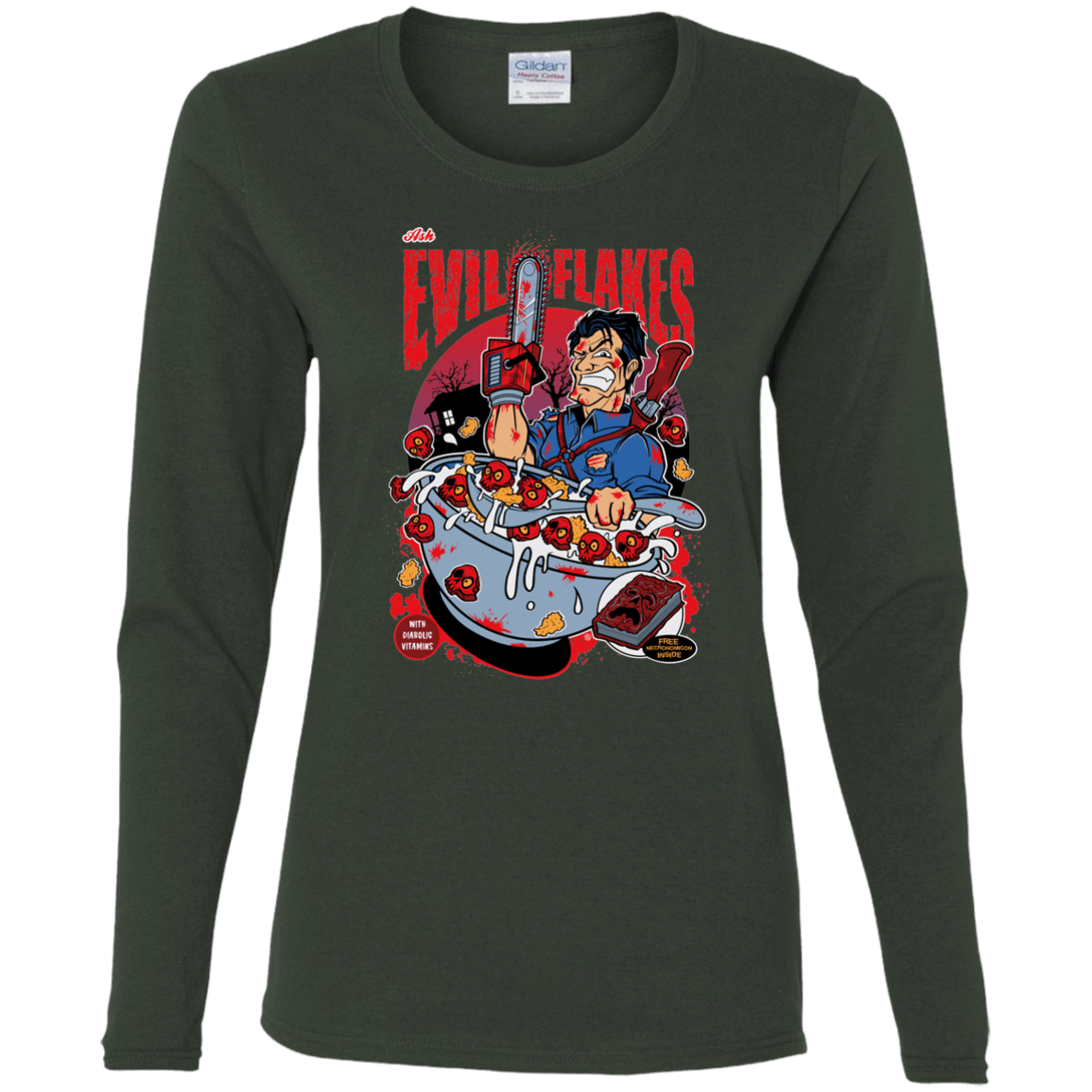 T-Shirts Forest / S Evil Flakes Women's Long Sleeve T-Shirt