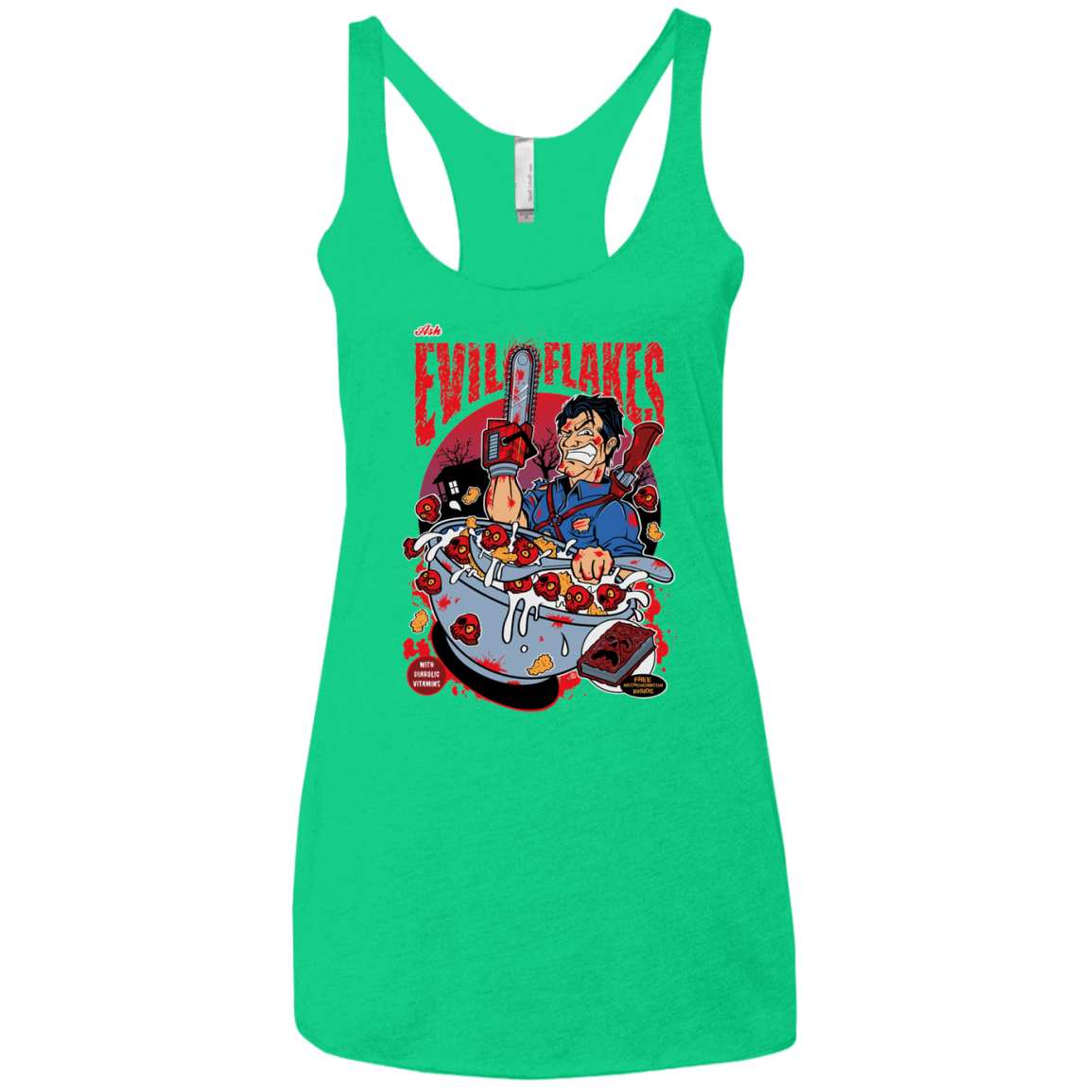 T-Shirts Envy / X-Small Evil Flakes Women's Triblend Racerback Tank
