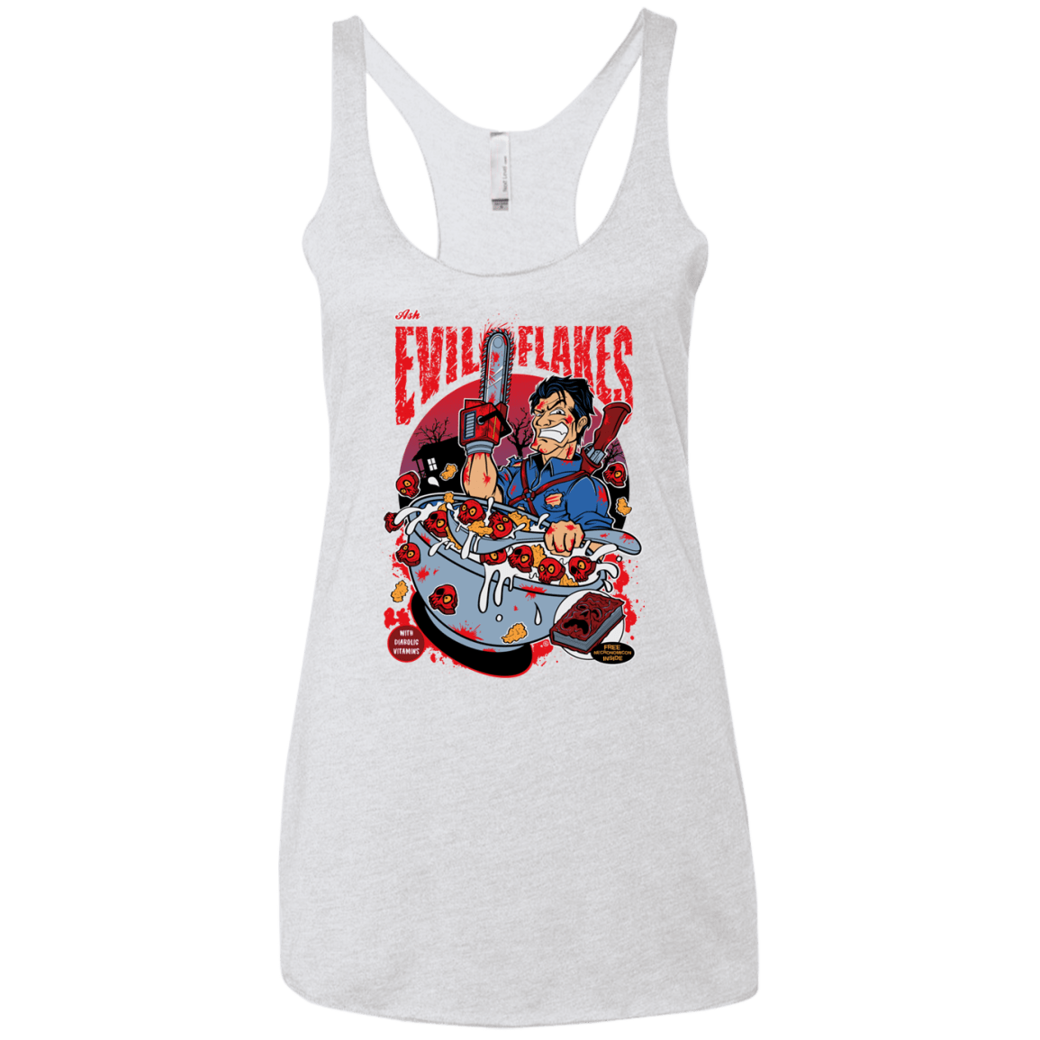 Evil Flakes Women's Triblend Racerback Tank