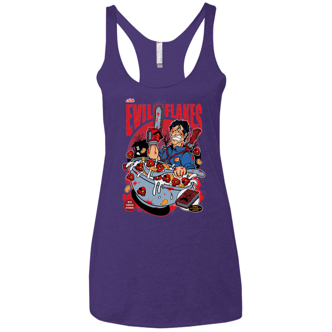 Evil Flakes Women's Triblend Racerback Tank