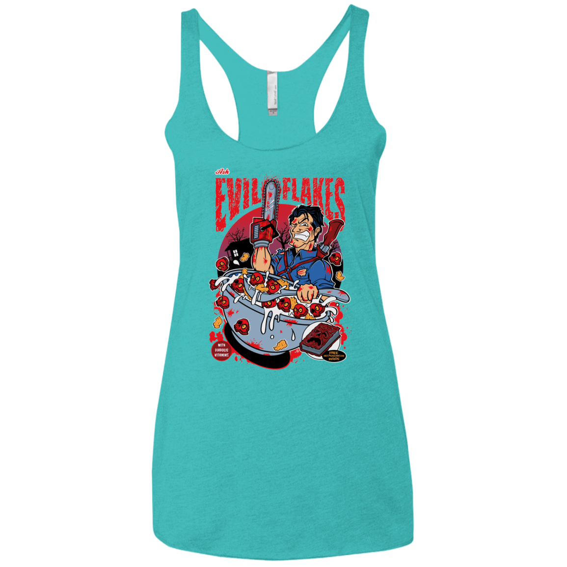 T-Shirts Tahiti Blue / X-Small Evil Flakes Women's Triblend Racerback Tank