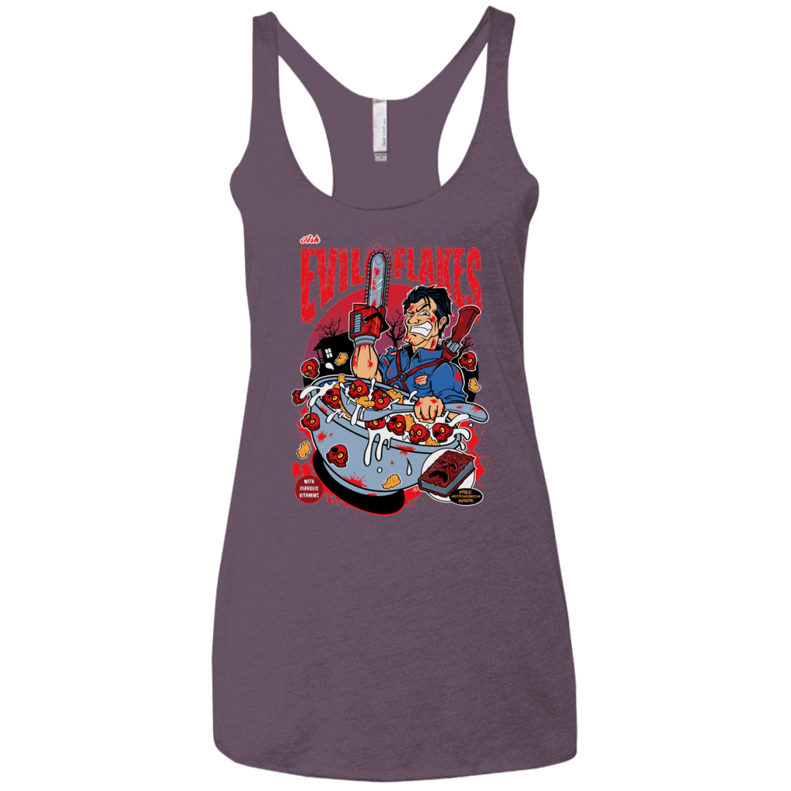 T-Shirts Vintage Purple / X-Small Evil Flakes Women's Triblend Racerback Tank