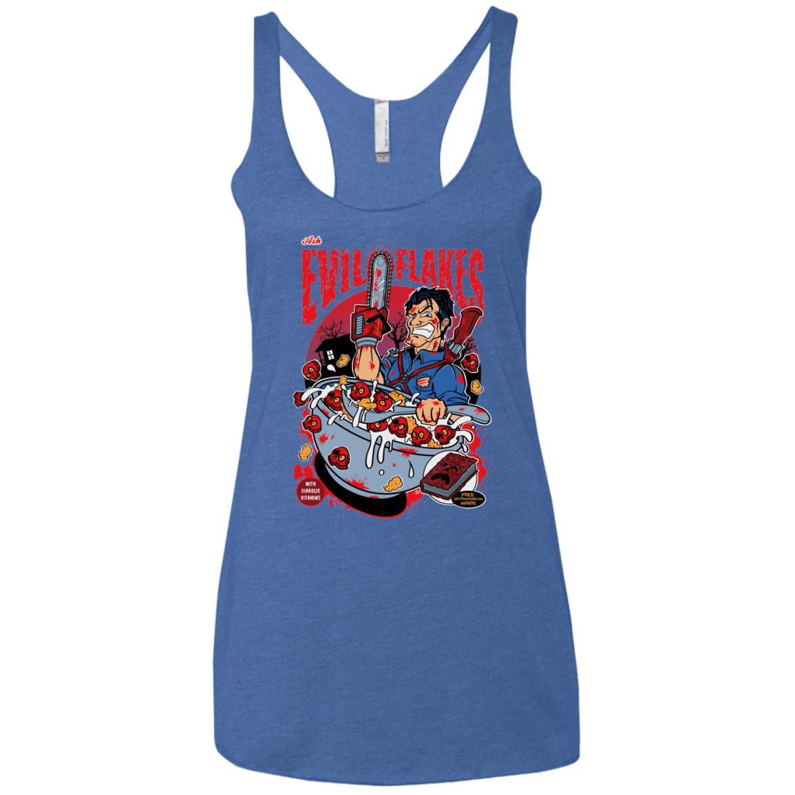 Evil Flakes Women's Triblend Racerback Tank