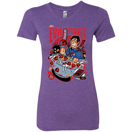 T-Shirts Purple Rush / S Evil Flakes Women's Triblend T-Shirt