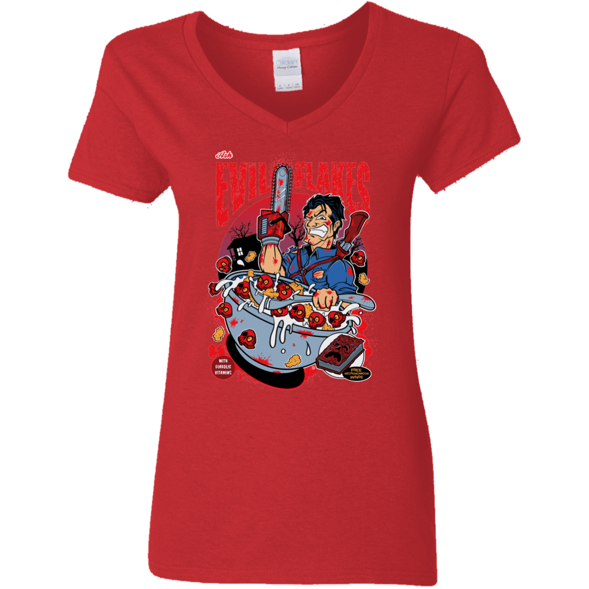 Evil Flakes Women's V-Neck T-Shirt