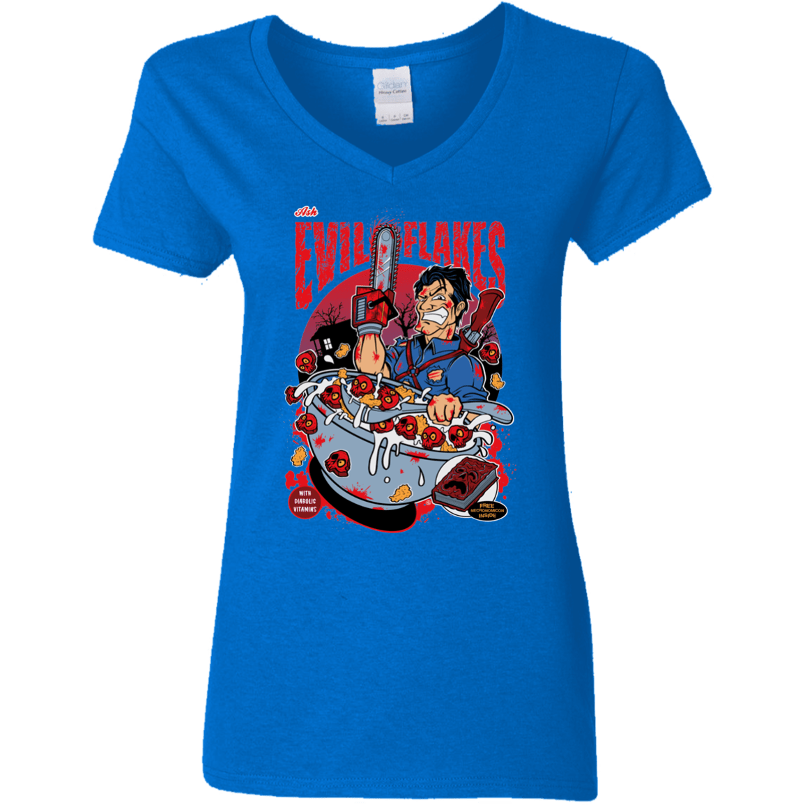 Evil Flakes Women's V-Neck T-Shirt