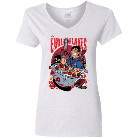 Evil Flakes Women's V-Neck T-Shirt