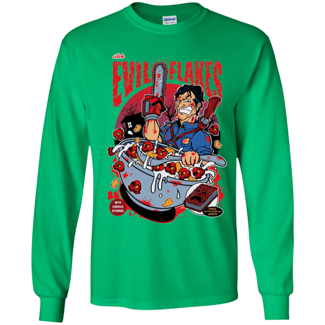 T-Shirts Irish Green / YS Evil Flakes Youth Long Sleeve T-Shirt