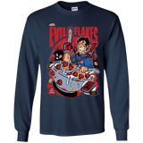 T-Shirts Navy / YS Evil Flakes Youth Long Sleeve T-Shirt