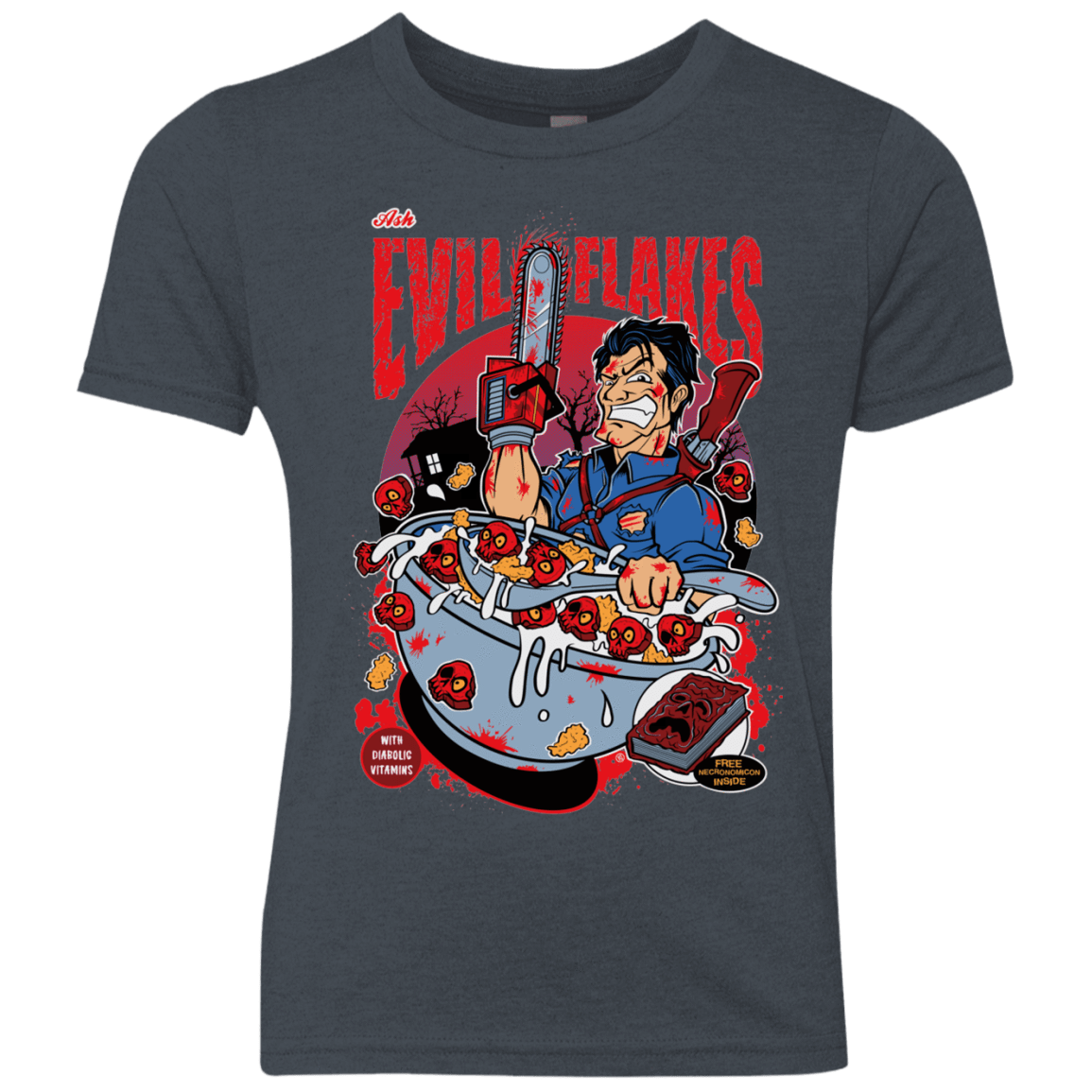 T-Shirts Vintage Navy / YXS Evil Flakes Youth Triblend T-Shirt